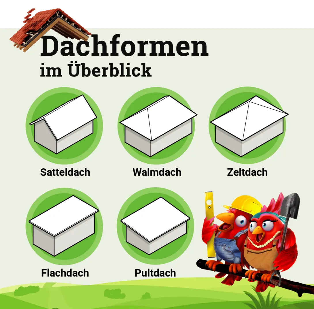 Infografik-Dachformen